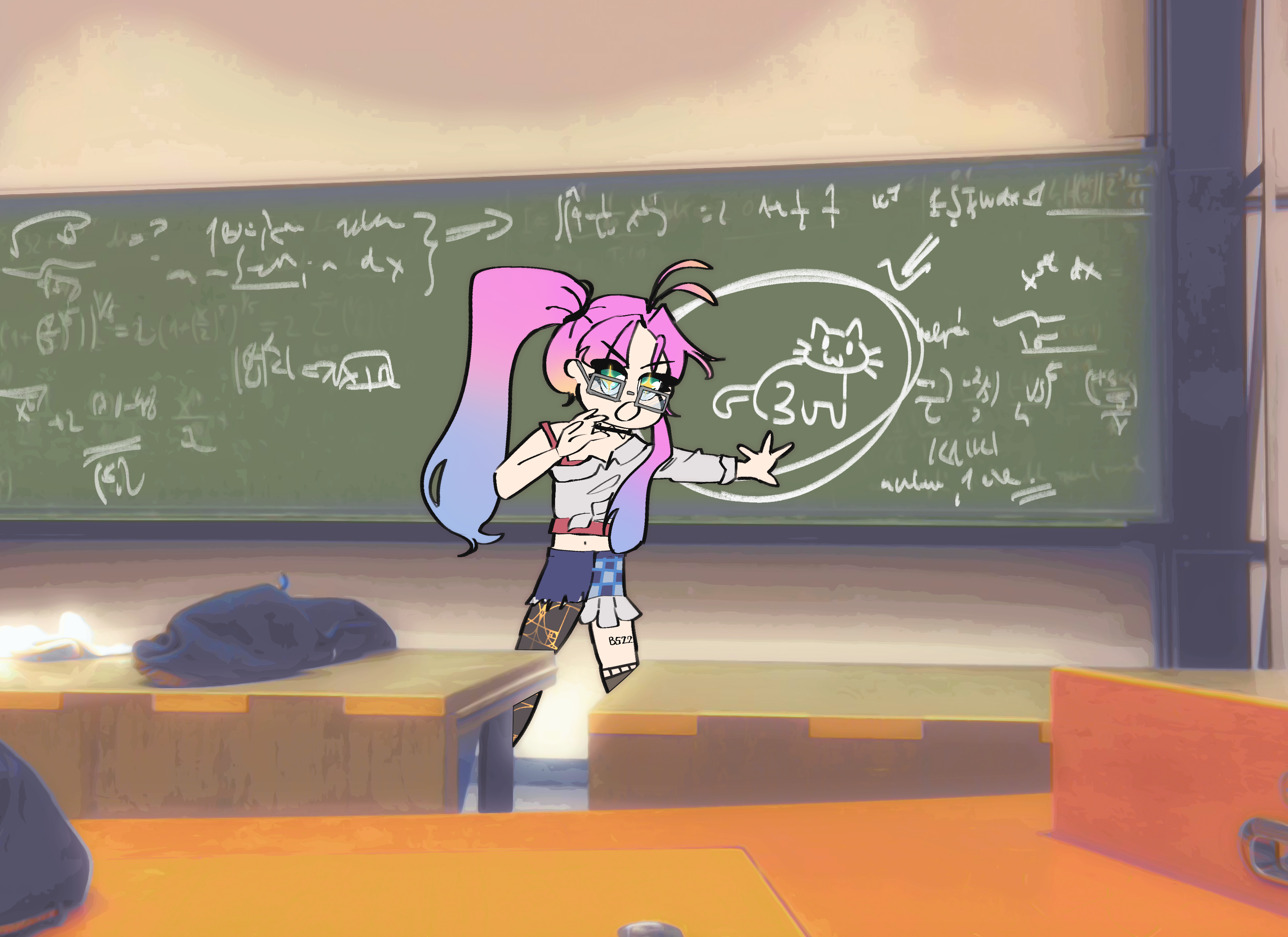 Bsz2-chan tanítás közben
